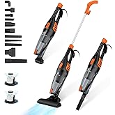 TC-JUNESUN Corded Vacuum Cleaner, 12 in 1 Ultra-Lightweight Vacuum Cleaners for Home 15KPa Powerful Suction Stick Vacuum with Washable HEPA Filter for Home, Car, Pet Hair, Carpet, Hard Floor