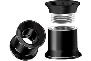 BIG GAUGES Internally Threaded Surgical Steel Black Double Flared Tunnel Piercing Jewelry Stretcher Ear Plug Earring Lobe Tunnel