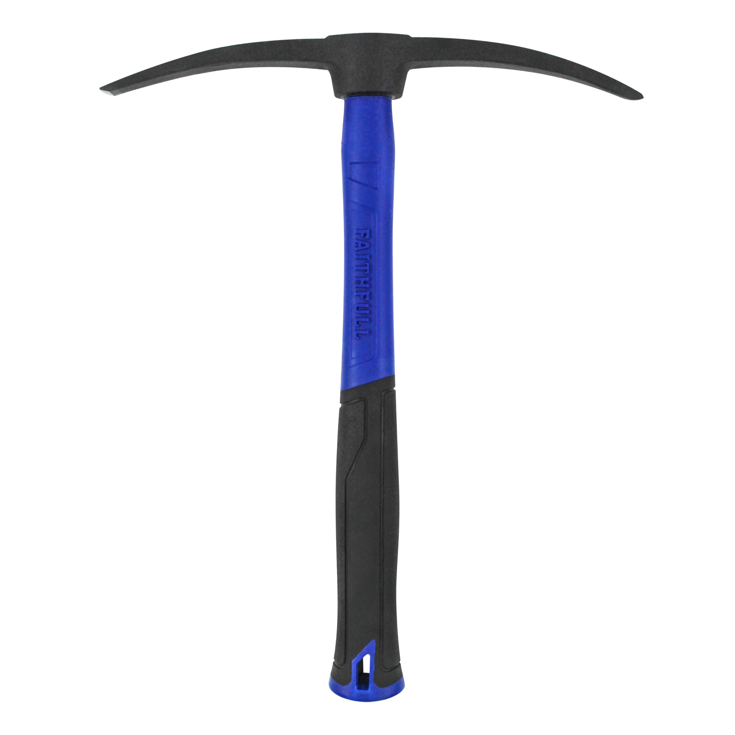 Faithfull Mortar Pick Chisel & Point with Fibreglass Shaft – Dual-Headed Chisel & Pointing Pick with Black Steel Powder-Coated Finish & Non-Slip Grip for Masonry & Demolition – 300mm (12in)