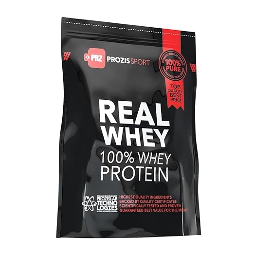 title=Prozis 100% Real Whey Proteine whey in polvere 1250g- Delizioso gusto vaniglia