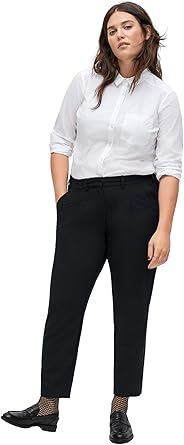 plus size pleated trousers