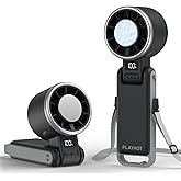 PlayHot Portable Handheld Turbo Fan with Ice Cooling, Rechargeable Personal Fan, Up tp 12Hrs Cooling, 5 Speed 25550RPM Powerful Portable Fan for Travel, Outdoor, Camping, Hiking (Black)