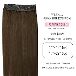 SURNEL Wire Hair Extension Human Hair Invisible