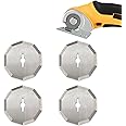 4-Pack Replacement Rotary Blades Compatible with Worx WX082L 4V ZipSnip Cordless Electric Scissors, WA2300 Replacement Blades (1-1/2"),Fits RC2600K, RC2601, RC2602, WX080L, WX081,WX081L