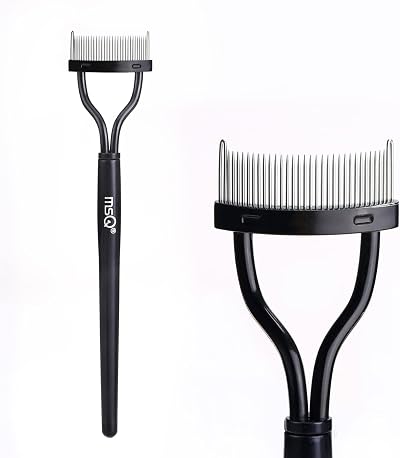 MSQ Eyelash Comb Definer Mascara Applicator with Curved Metal Teeth