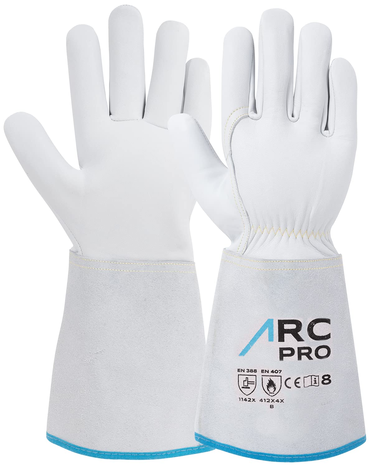 ACE ARC Pro Welder's work glove - Protective leather gloves for welding - EN 388/12477-09/L (Pack of 1)