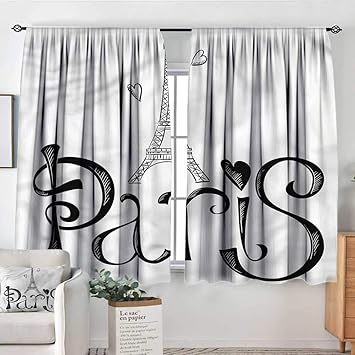 Amazon Com Anzhutwelve Paris Curtains For Bedroom France Heart