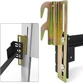 4Pcs #711 Bolt-On to Hook-On Bed Frame Conversion Brackets | with Hardware Hook Plate,Headboard Hook Set, Hook on Bed Rails, Bed Frame Brackets