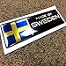 MADE BY SWEDEN car sticker polyurethane resin metallic film size 3.94