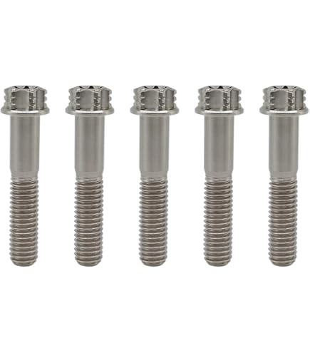 M6 Bolts Black Titanium M6 Hex Flange Head Bolts – Assorted Lengths From 10mm To 60mm, Grade 5, 1.00mm Thread Bolts Titanium - Foto 13