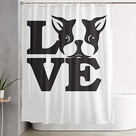 Amazon Com G Fulling Love Boston Terriers Shower Curtains Fabric