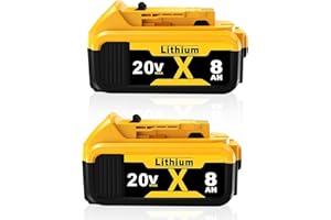 ANTOOLOCKER Replacement for Dewalt 20V Max Battery: 8.0Ah Lithium Batteries Compatible with Dewalt Battery DCB208 DCB200 DCB206 DCB205 DCB204 DCB203 DCB180 Cordless Power Tools, 2 Pack