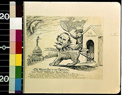 Photographs - HistoricalFindings Photo: Watchdog of The Treasury,William Steele Holman,Animal Behavior,Moon,c1890