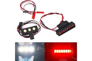 BRKRC 1/18 Typhon Grom RC Light Kit, RC Front & Rear LED Lights Set for Arrma 1/18 Typhon Grom RC Crawler Car Upgrade Parts