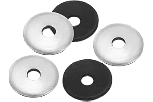 PATIKIL 1/4"x1" Aluminum EPDM Bonded Sealing Neoprene Rubber Sealing Washers, 50 Pieces Neoprene Rubber Backed Screw Gasket for Machinery Ships Roof (#14x1/4)