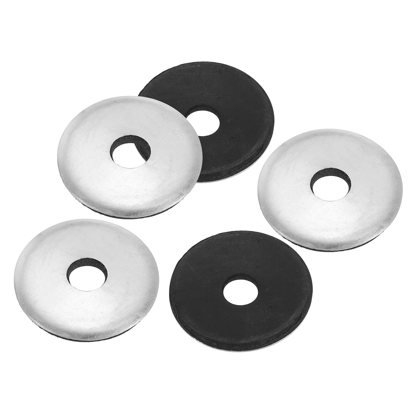 PATIKIL 1/4"x1" Aluminum EPDM Bonded Sealing Neoprene Rubber Sealing Washers, 80 Pieces Neoprene Rubber Backed Screw Gasket for Machinery Ships Roof (#14x1/4")