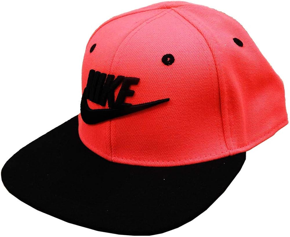 Nike ナイキ 子供用帽子 キッズキャップ 野球帽 キャップ 紫外線対策 フラットバイザー 蛍光ピンク ブラック 50 52cm 帽子 通販 Amazon