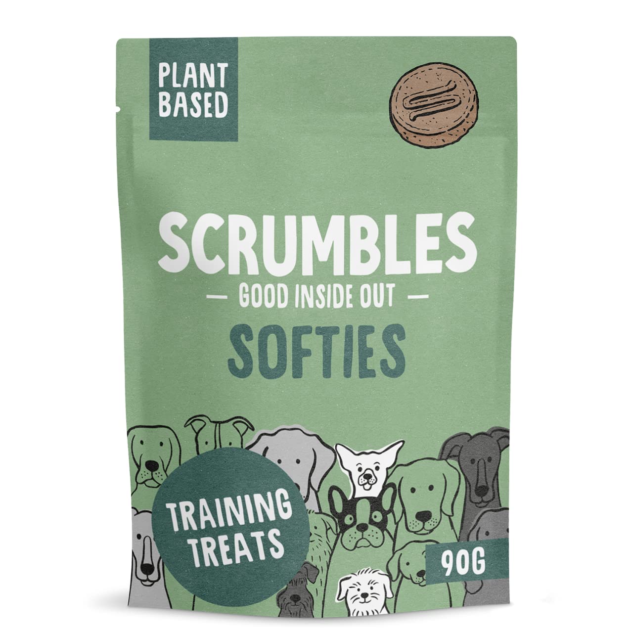 scrumbles Softies, Plant Based Training Treats, 8 X 90 g