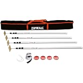 ZIPWALL SLP4 12 Ft Dust Barrier Poles for Remodeling (4-Pack), Silver