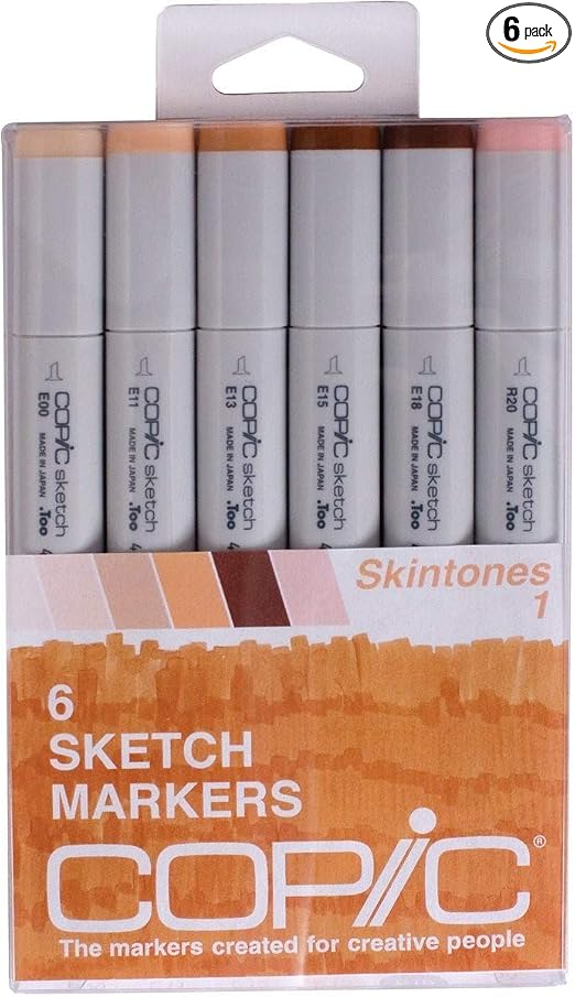 Copic Marker Skst6 Skin Sketch Skin Tones 1 Marker Pack Of 6