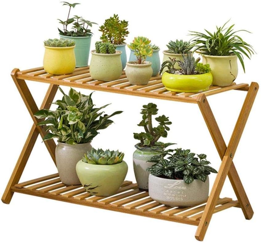 Soporte para Plantas 2 Capas Estante para Flores Estante para Macetas
