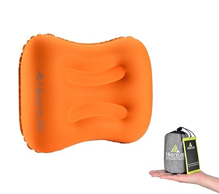 Hikenture Camping Kissen Leichtes Reisekissen - Aufblasbares Kopfkissen - Nackenkissen - Camping Pillow für Camping, Reise, O