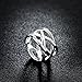 Cutesmile Fashion Jewelry 925 Sterling Silver Fish Mesh Wedding Ring for Women (9)