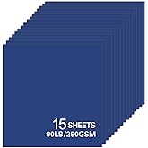 15Sheets Navy Blue Cardstock Paper 12x12 Card stock for Cricut, Thick Construction Paper for Card Making, Scrapbooking, Craft