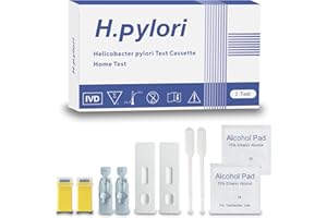 BRAND Helicobacter Pylori (H. Pylori) Home Test Kit - Fast and Accurate, 2 Tests Included, Self-Test at Home, Results in 10-15 Minutes, No Lab Visit Required