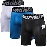 Mens Compression Running Shorts with Phone Pocket