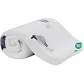 Soft Cozy Sherpa Fleece Baby Blankets Animal Pattern Fluffy Plush Receiving Blanket for Newborn Infant Toddler Thick Warm Crib Stroller Blanket for Boys Girls 30"x40" White Sheep