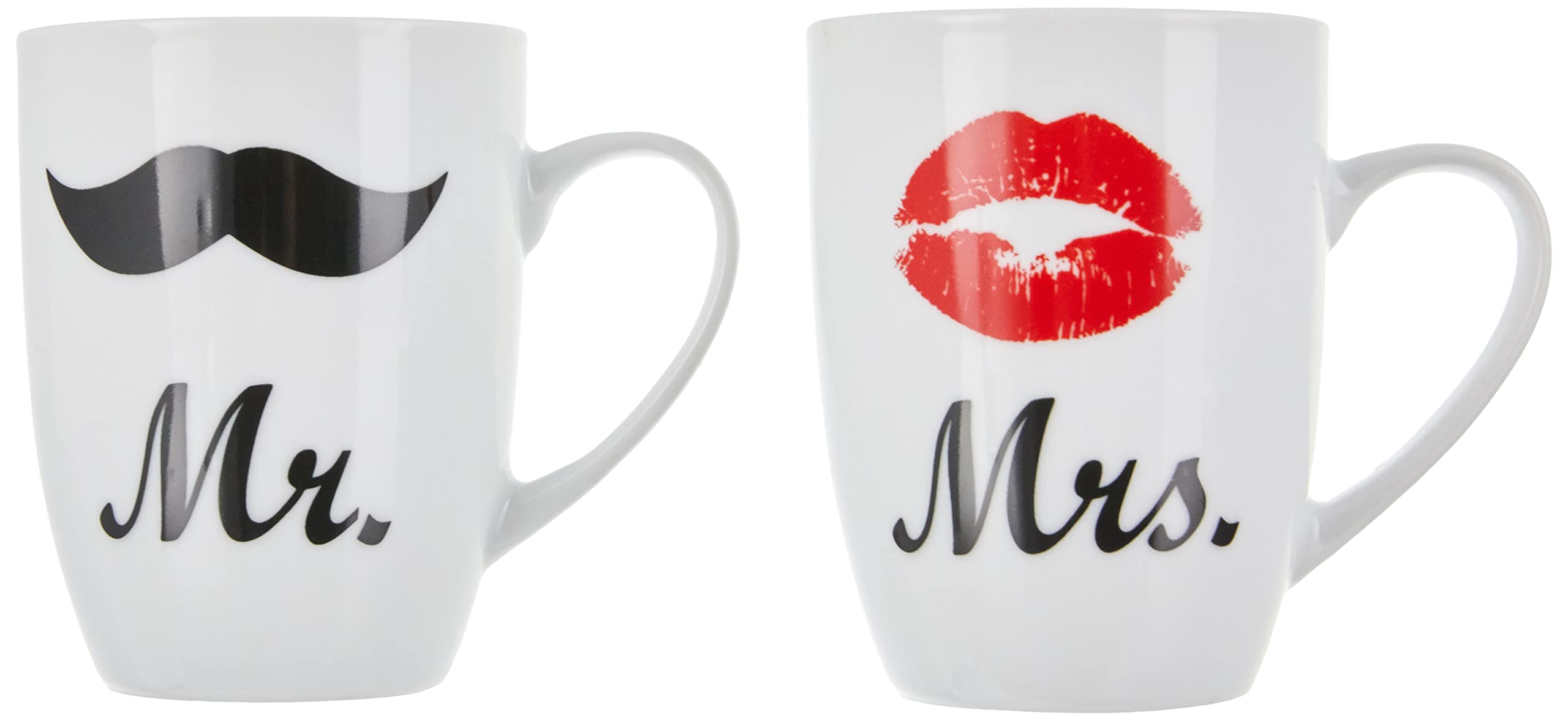Mr & Mrs Porcelain Mug - Set of 2