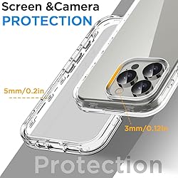 AICase for iPhone 16 Pro Clear Case(6.3"),Heavy
