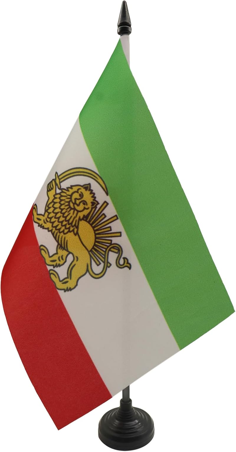AZ FLAG Iran Old Persia Table Flag 5x8 Polyester with Pole & Base