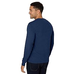 Hanes Men's Beefy Long Sleeve Three-Button Henley