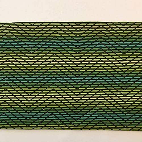 Set of 4 Modern Geometric Green Placemats Quilted and