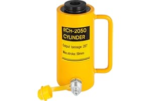 AIVOXE Mophorn 20T 2Inch Hydraulic Cylinder Jack Hollow Single Acting Hydraulic Ram Cylinder 50mm Hydraulic Lifting Cylinders (20T 2Inch Hollow)