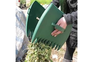 TOOKIE Leaves Grabber, 2pcs Handheld Hazelnut Leaf Scoop, Fast Lawn Remove Fallen Collection Garden and Yard Leaf Scoops Hand Rakes Used to Pick Up Leaves, Grass Clippings, Trash