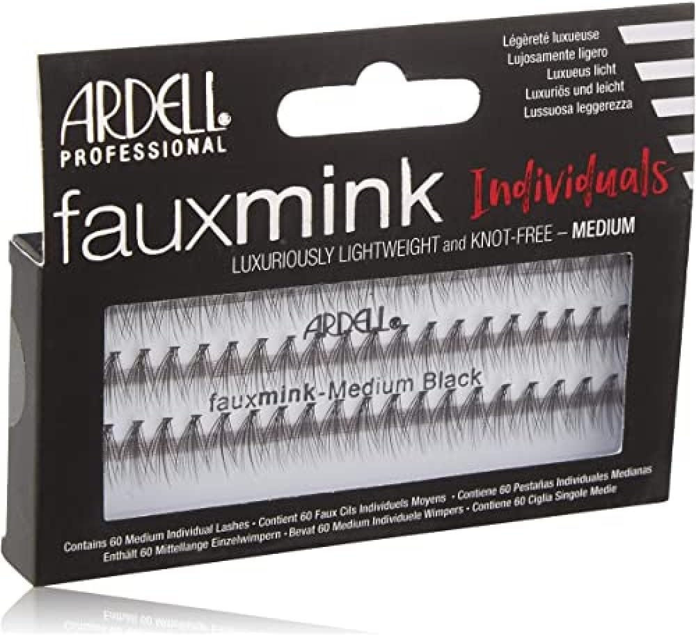 Ardell Faux Mink Individual Lashes Medium Black Comfort Lightweight Invisiband