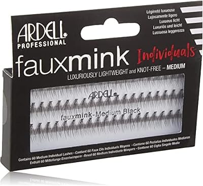 Ardell Faux Mink Individual Lashes Medium Black Comfort Lightweight Invisiband