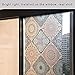DKTIE Window Cling Stained Glass with Installation Tools Window Film Decorative Window Film Vinyl Non Adhesive Privacy Film, for Bathroom Shower Door Heat Cotrol Anti UV, 35.4