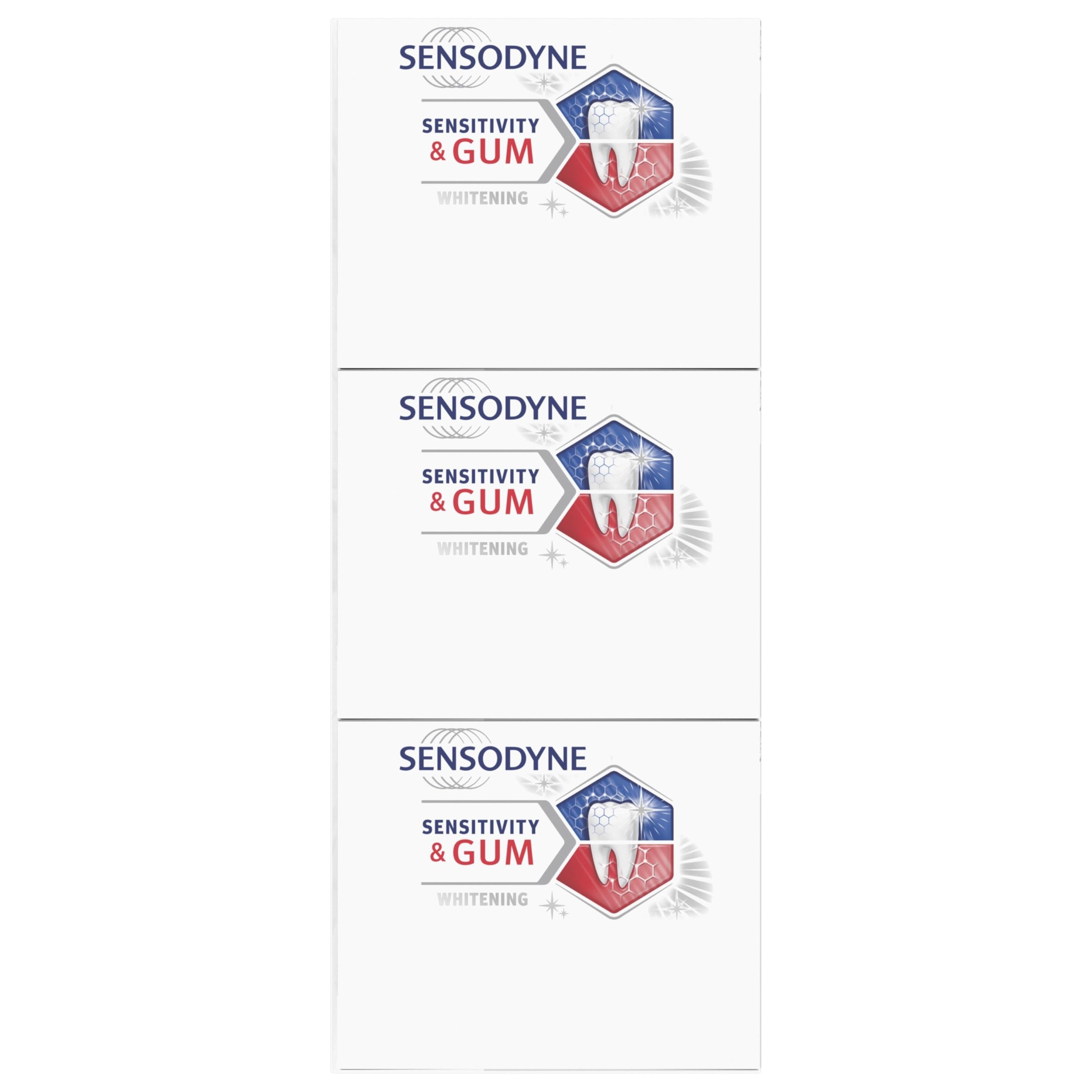 Sensodyne Sensitivity & Gum Whitening Toothpaste, Toothpaste for Sensitive Teeth & Gum Problems, 3.4 Ounces (Pack of 3)