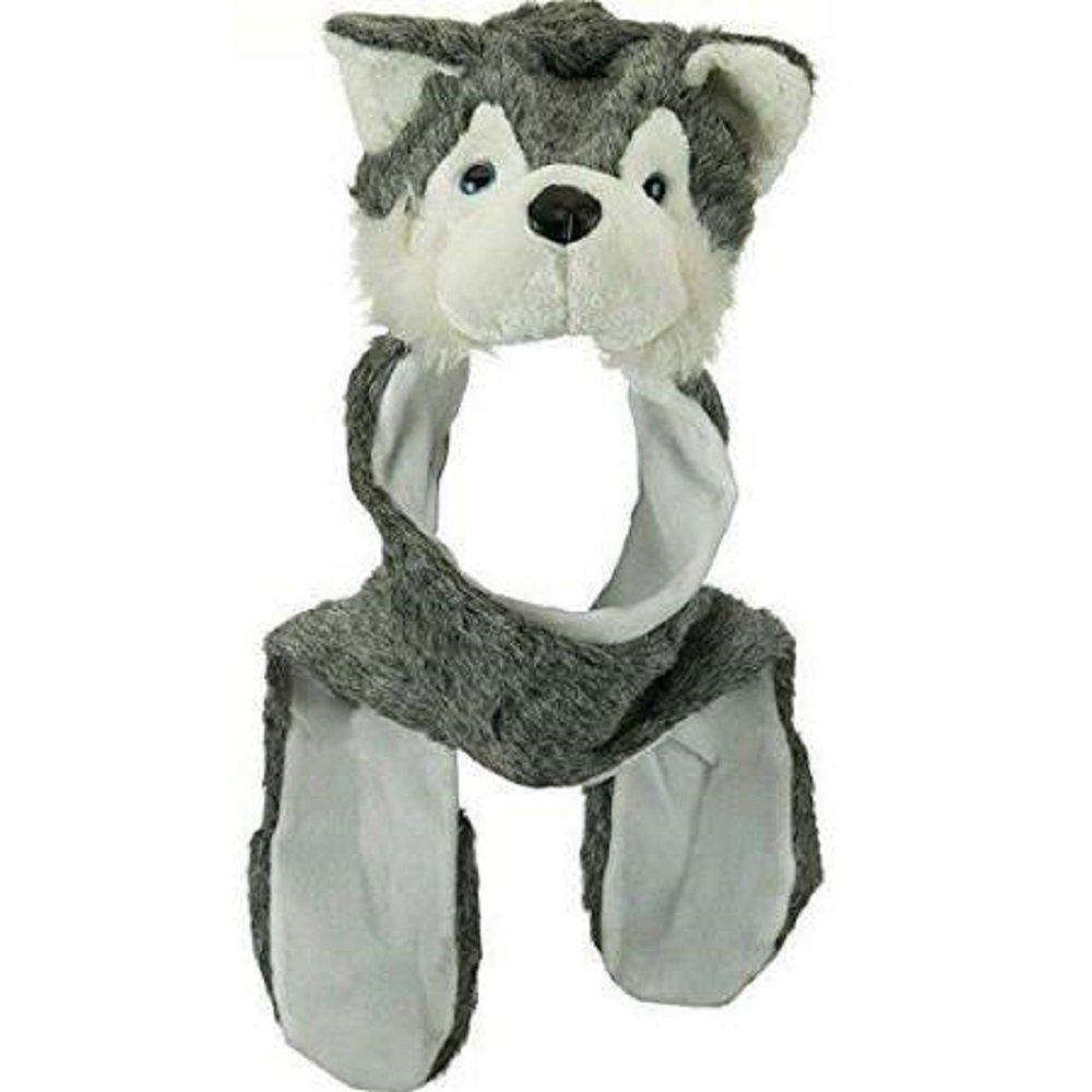 Wolfキュートplush動物冬ハット暖かい冬ファッション B075hqywwk ハスキーtimber Long 帽子キャップハット 珍しい Www Brti Co Zw