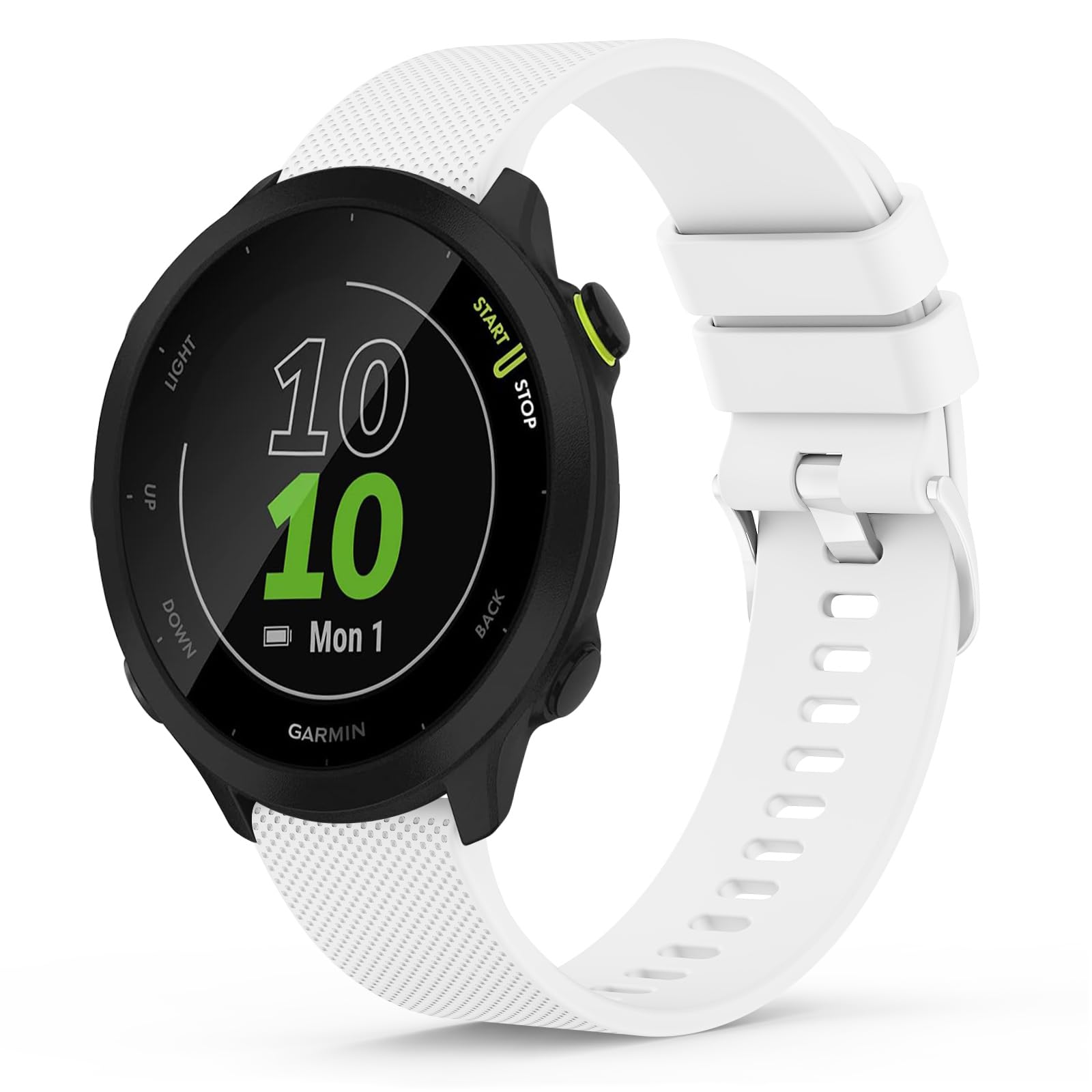 Garmin Watch Strap 20mm for Forerunner 245/645 Music/55/Vivoactive 3 Music/Venu/Venu sq (White)