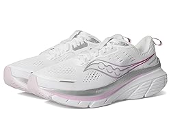 Saucony Women's Guide 18 Sneaker, White/Fuchsia, 5