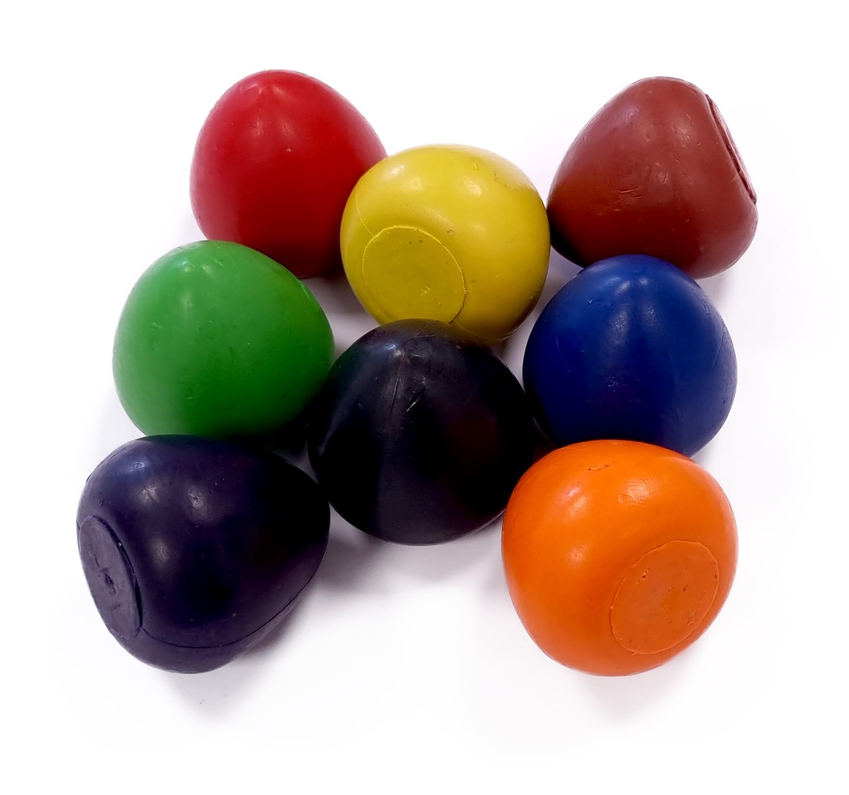 Major Brushes Chubby Egg Shaped Wax Crayons 5cm x 5cm - Set of 8