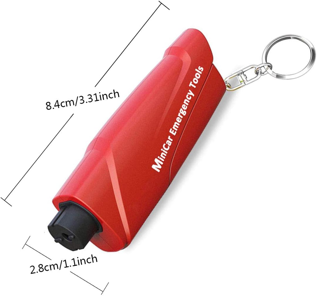 Red HorBous Car Window Glass Breaker Emergency Escape Tool with