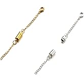 Zpsolution Magnetic Necklace Clasps with Extender Chains Lobster Clasps Lead Cadmium Free and Nickel Release Free Set/2 Gold-Silver