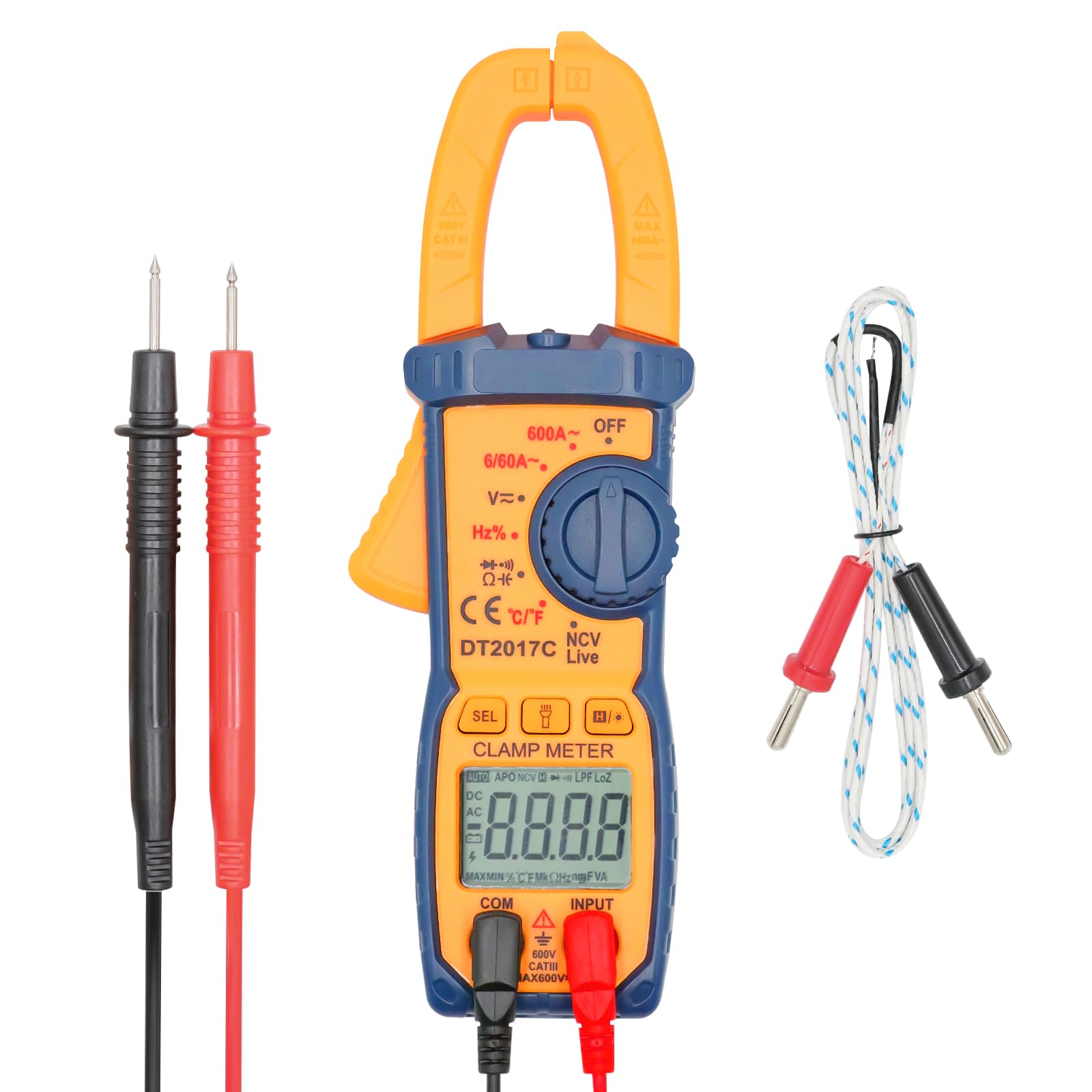 Digital Multimeter Tester 6000 Counts Amp Clamp