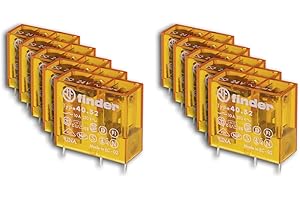 Finder 40.52.8.024.0000 DPDT 8A, 24V AC Coil, Agni Contact, Miniature PCB/Plug-in Relay